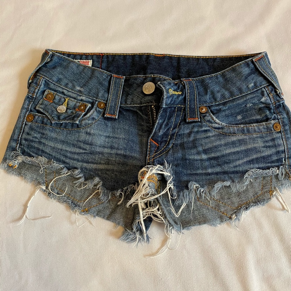 True Religion Joey Cutoff Flap Shorts